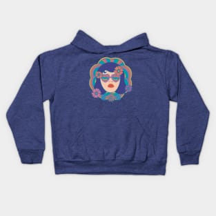 Retro Groovy Girl Kids Hoodie